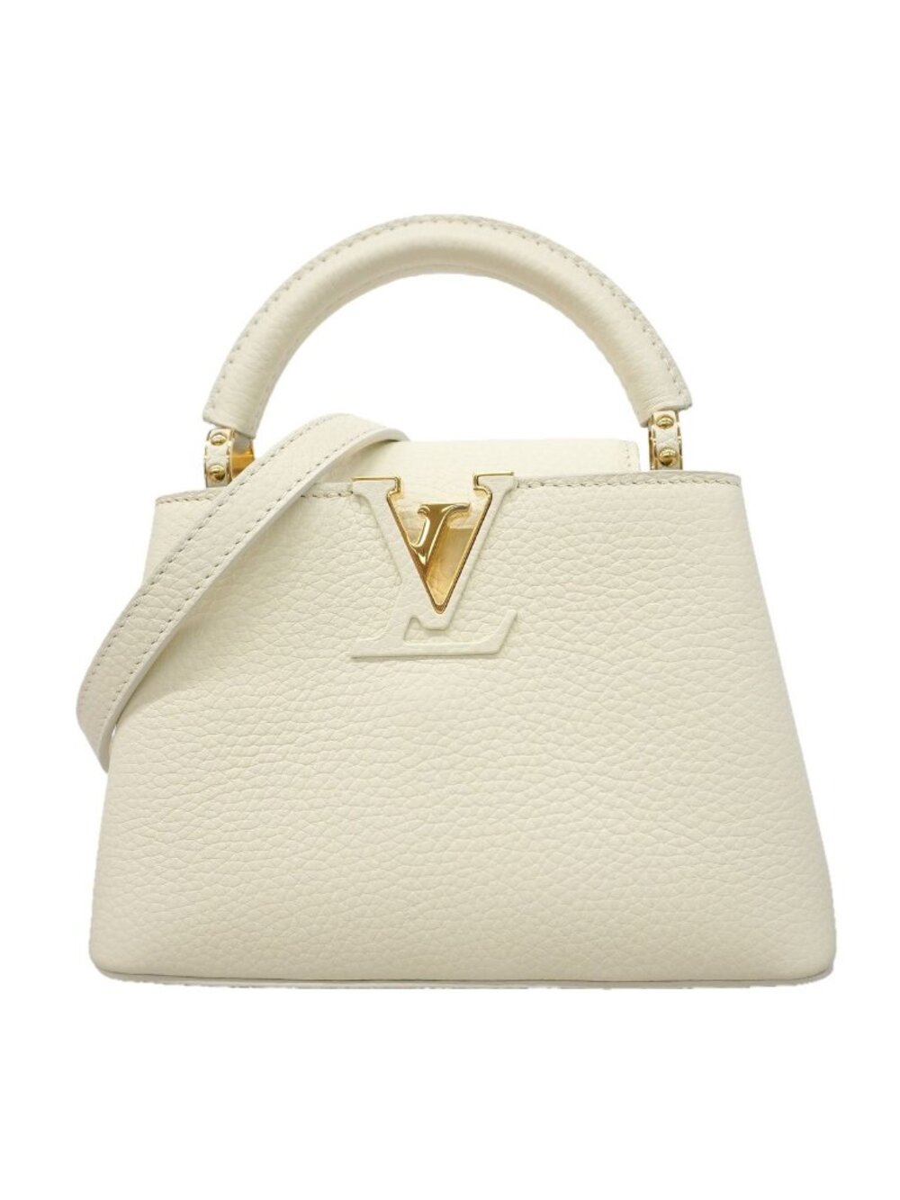 Louis Vuitton Handbag Taurillon Capucines Mini Snow 2-Way Bag